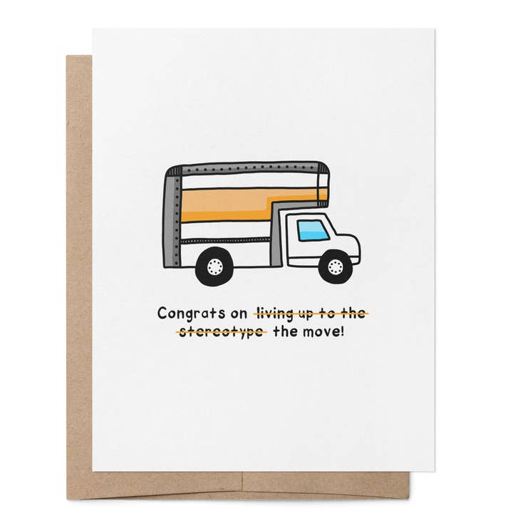 Congrats on the Move | Lesbian Congratulations New Home Card for wholesale by That Queer Card Co