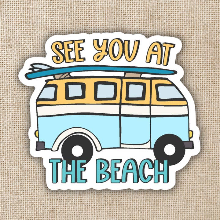 See You At The Beach Sticker for wholesale by Kingdom of Threads