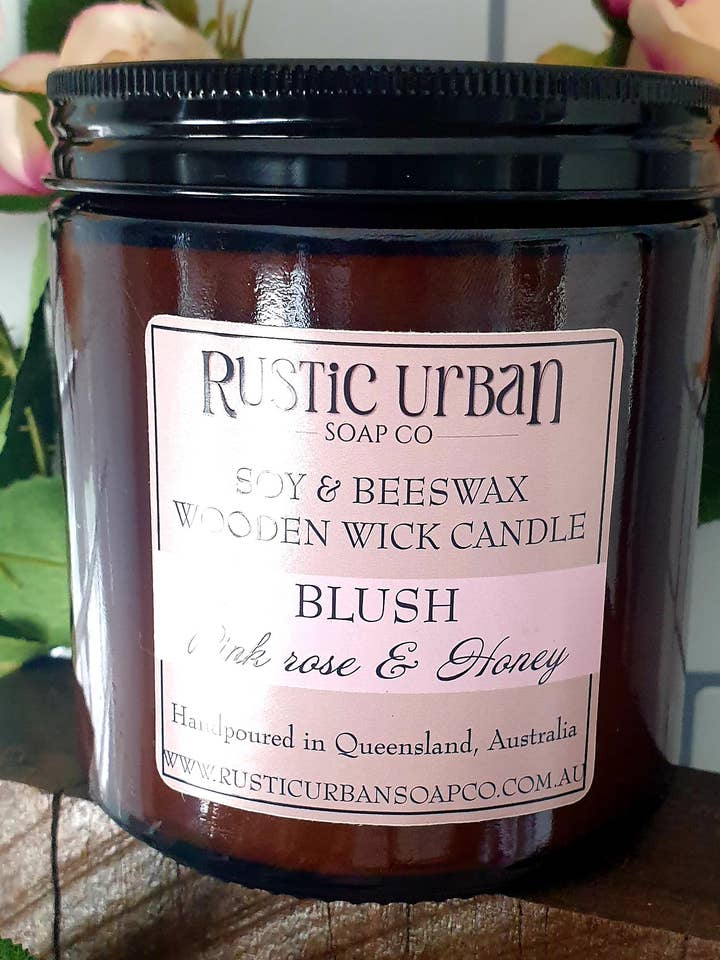 Blush Candle for wholesale by Rustic Urban Soap Co