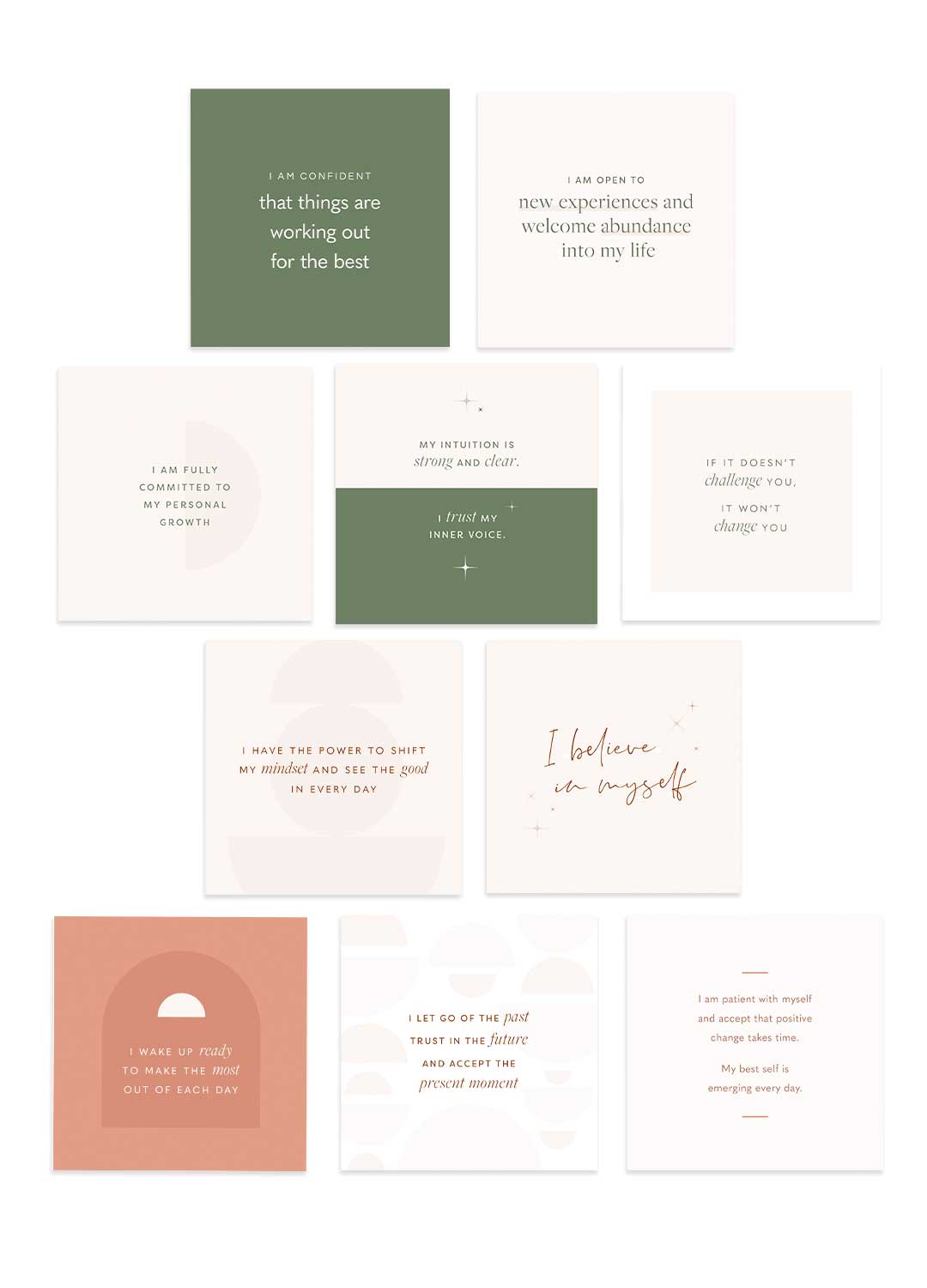 AIM Studio Co – wholesale Stationery/notecard set – 'I am' Affirmation Card Bundle with Wooden Holder0