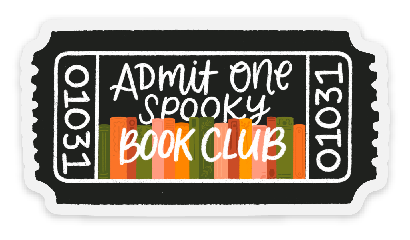 Elyse Breanne Design – Engroshandel Klistermærke – Klar Adgang Én Uhyggelig Bogklub Sticker 7,1x3,8cm | Efterår0