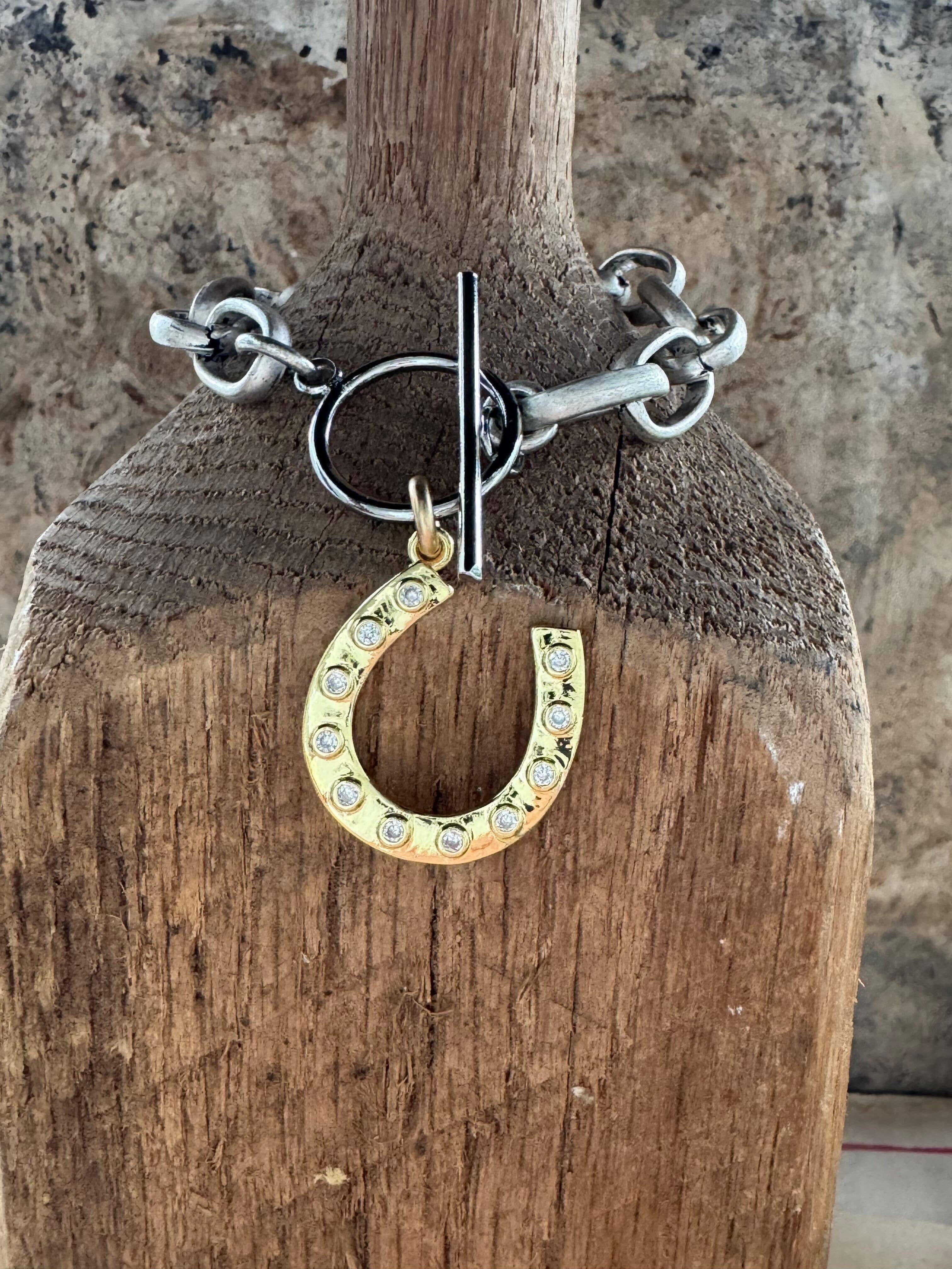 Loulu Designs - Wholesale Charm/Dangle Bracelet - Mixed Metal Horseshoe Charm Bracelet7