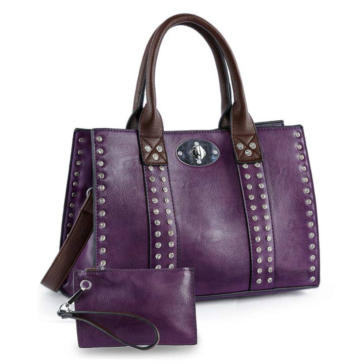 Handbag Express - Wholesale Top Handle Bag - Women's - Accessorized Twist-Lock Handbag20