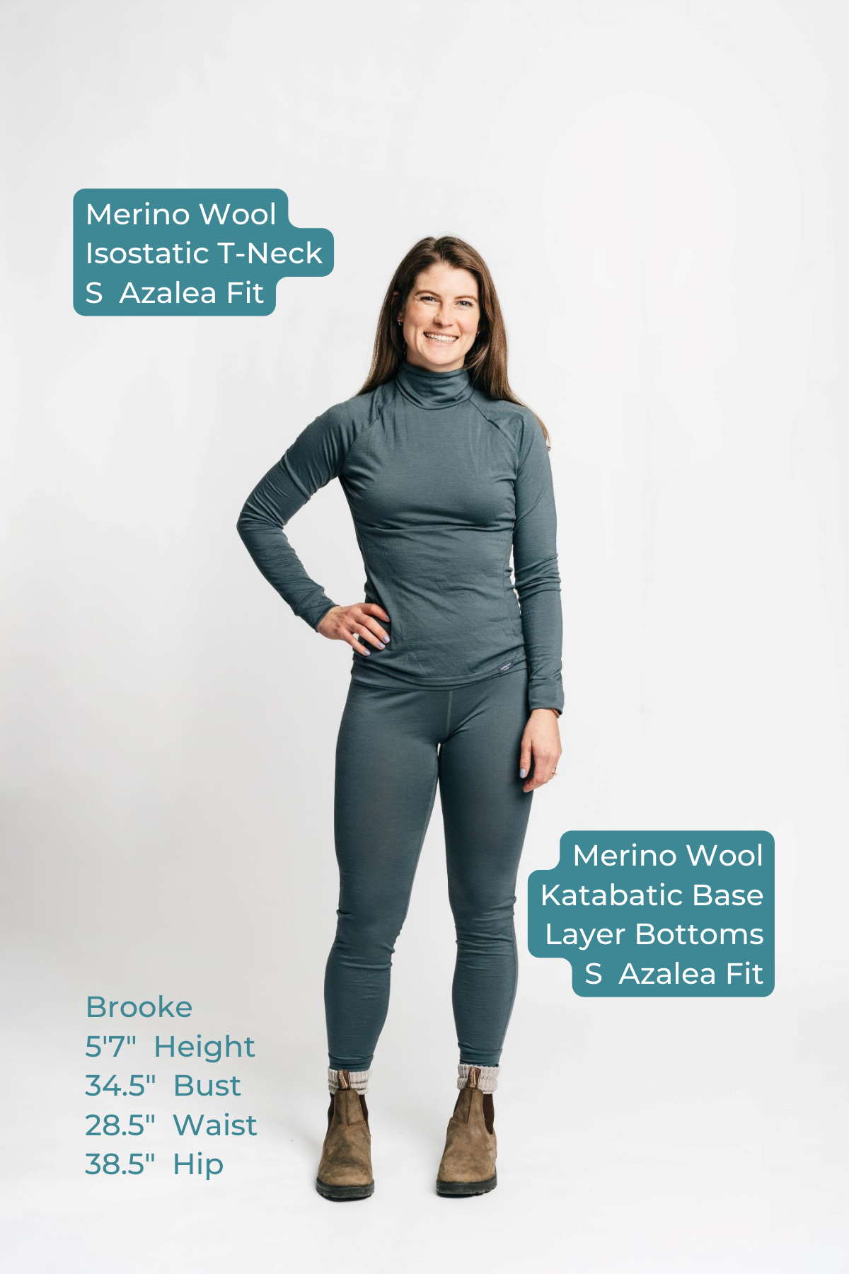 Slate Katabatic Merino Wool Base Layer Bottoms for wholesale on Faire4