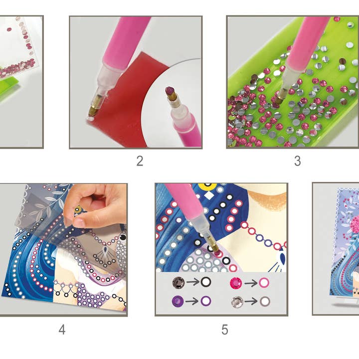 Créa Lign' - Wholesale DIY Craft Kit - Kids - Diamond Damsels Crafting Cards4
