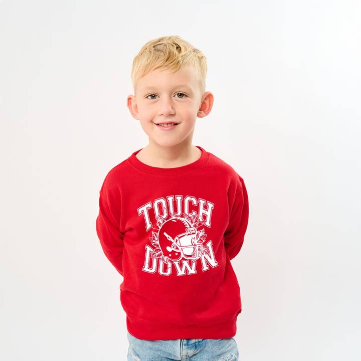 Touchdown Helmet | Youth Ultra-Soft Graphic Sweatshirt for wholesale by The Juniper Shop Wholesale