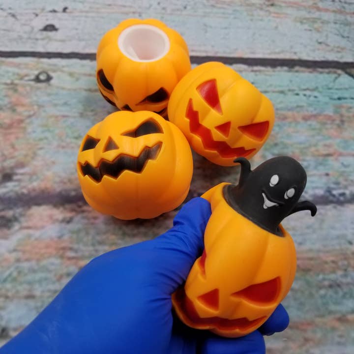 Halloween Pumpkin Eject Ghost Specter Squeeze Toy for wholesale by MIAS SHOP