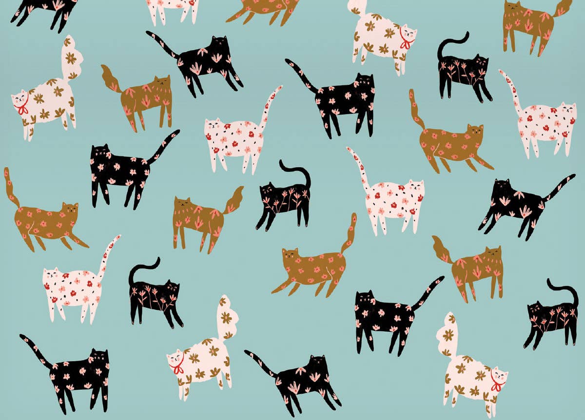 Roger La Borde - Wholesale Flat Wrap - Cinnamon Cats Reversible wrap single - GWD 1291