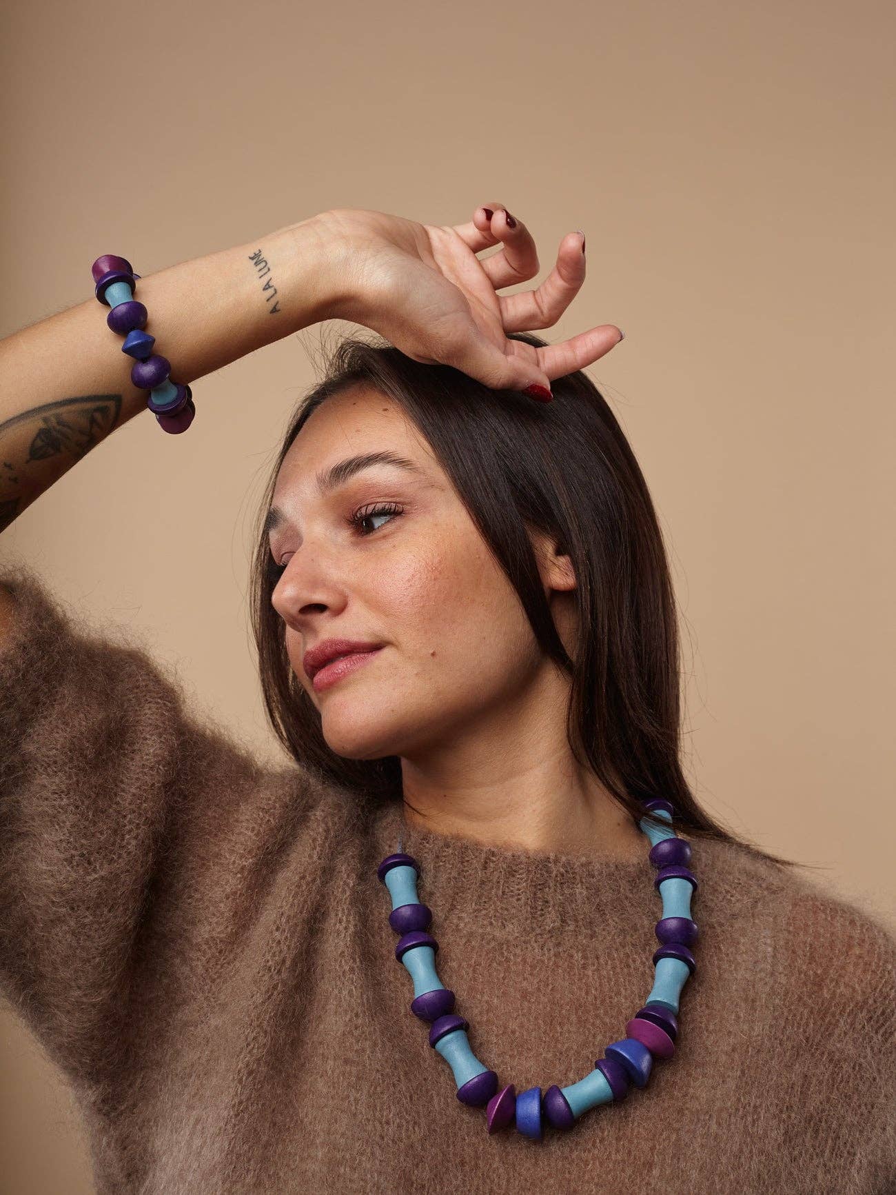 Bijondo - Vendita all'ingrosso Collane di perline/perle - Collana artigianale legno regolabile Arlo 2