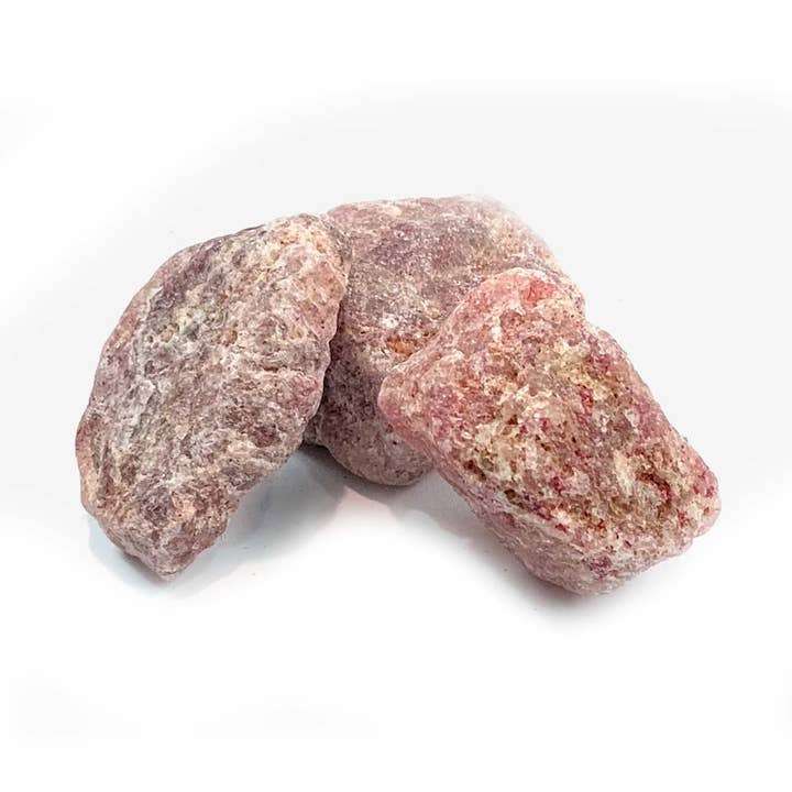 Pink Thulite Raw Chunks 250g for wholesale by Geofossils
