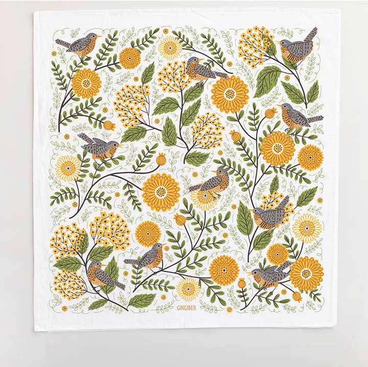 Gingiber - Wholesale Tea Towel - Mums & Robins Tea Towel – Garden-Inspired2