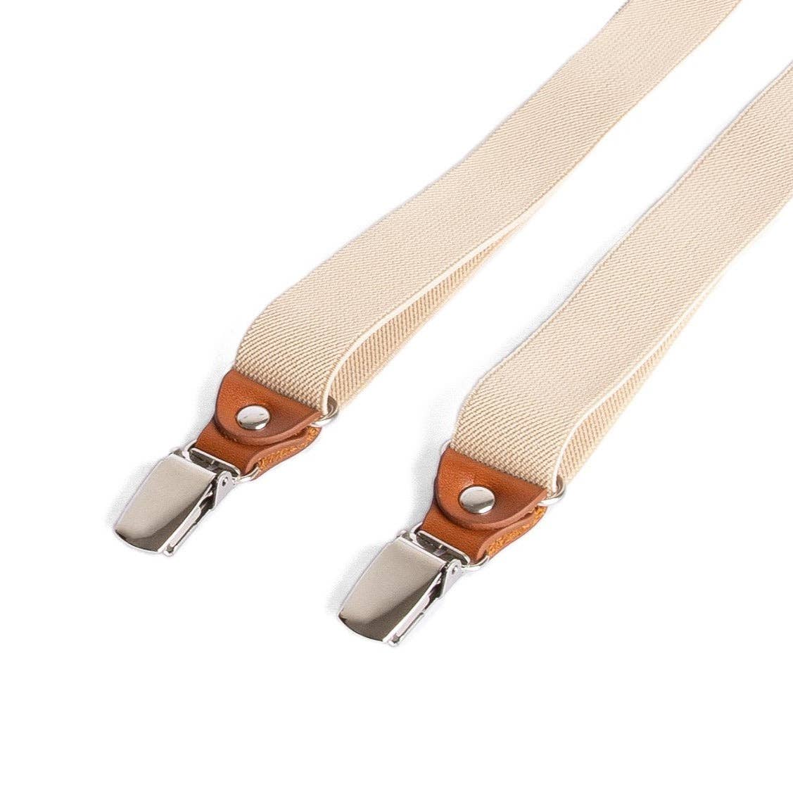 Groomsman Gear – wholesale Hängslen - Herr – Herrarnas ljusbruna khakibyxelhållare3