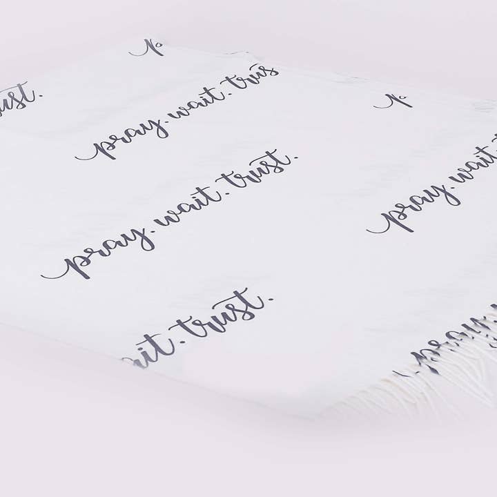 Swanson Christian Products - Vente Châle – femme - Mode de prière châle - Prie Attends Fais confiance4