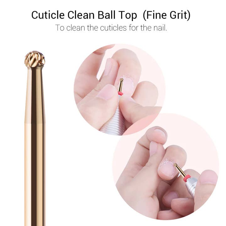 MELODYSUSIE - Wholesale Nailcare set - Gold Carbide Nail Drill Bits Set (7Pcs)2