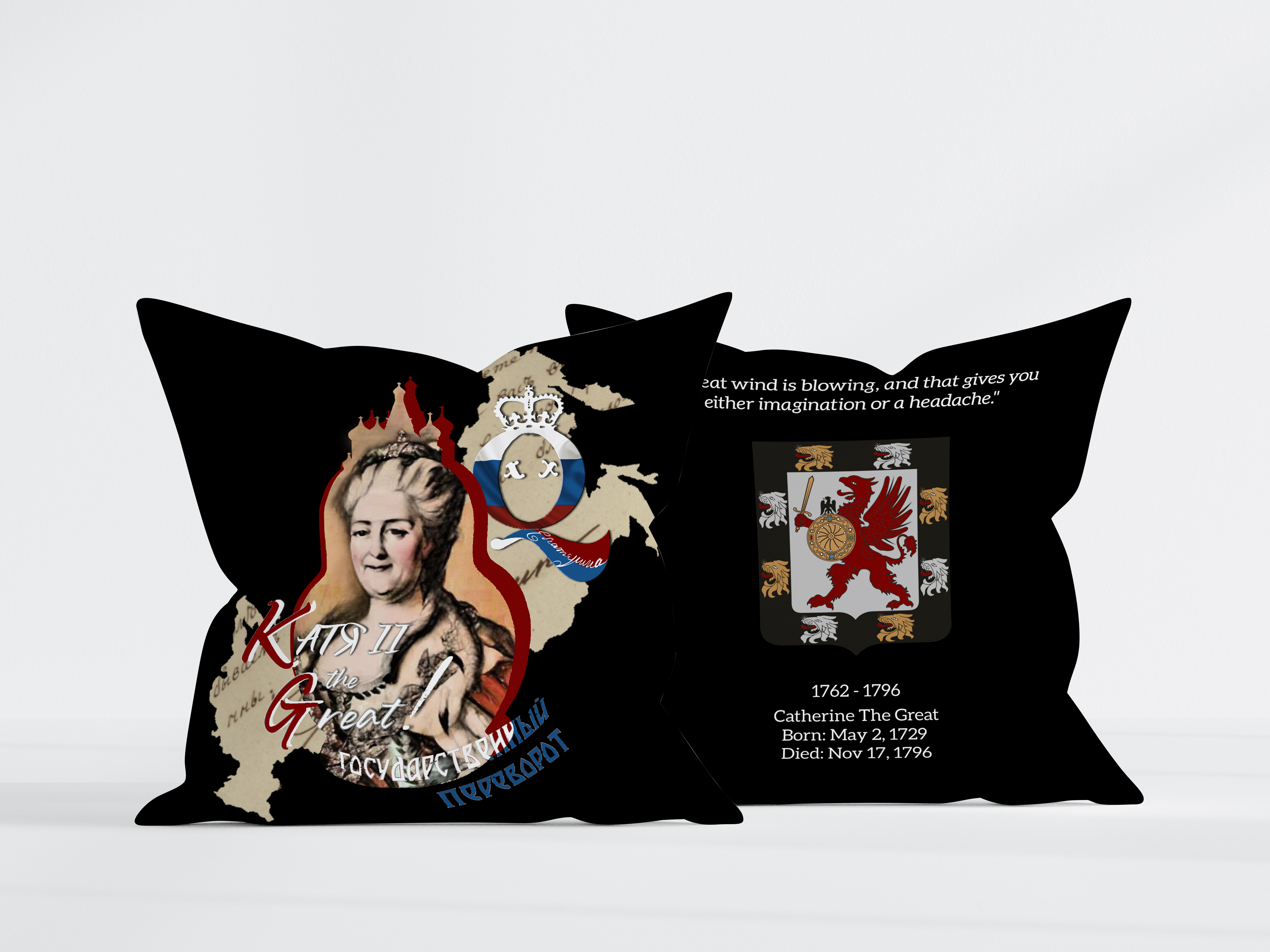 Dead Queens Style - Vente Housse de coussin - Housse de coussin Catherine la Grande2