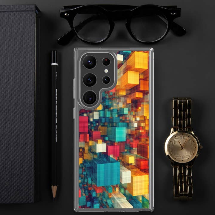 Coque de téléphone Pixelated Blocks pour Samsung pour la vente par Pixel Gallery