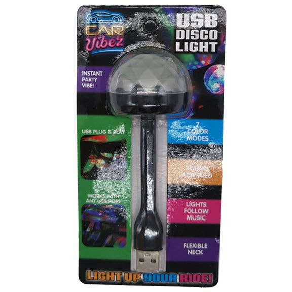 Novelty Brands - Wholesale Black Light - CaMood Light USB Mini Disco Ball- 6/Display