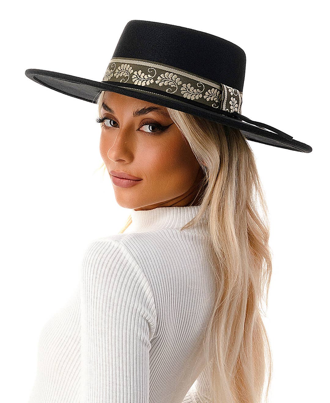 Marcus Adler - Wholesale Fedora - Women's - Felt Hat with Paisley Print Band3