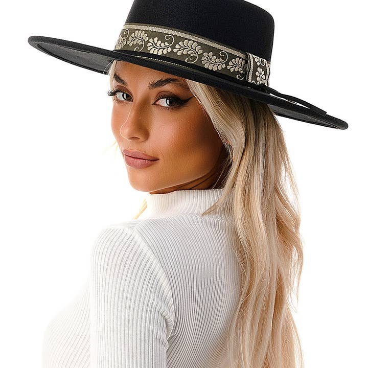 Marcus Adler - Wholesale Fedora - Women's - Felt Hat with Paisley Print Band2