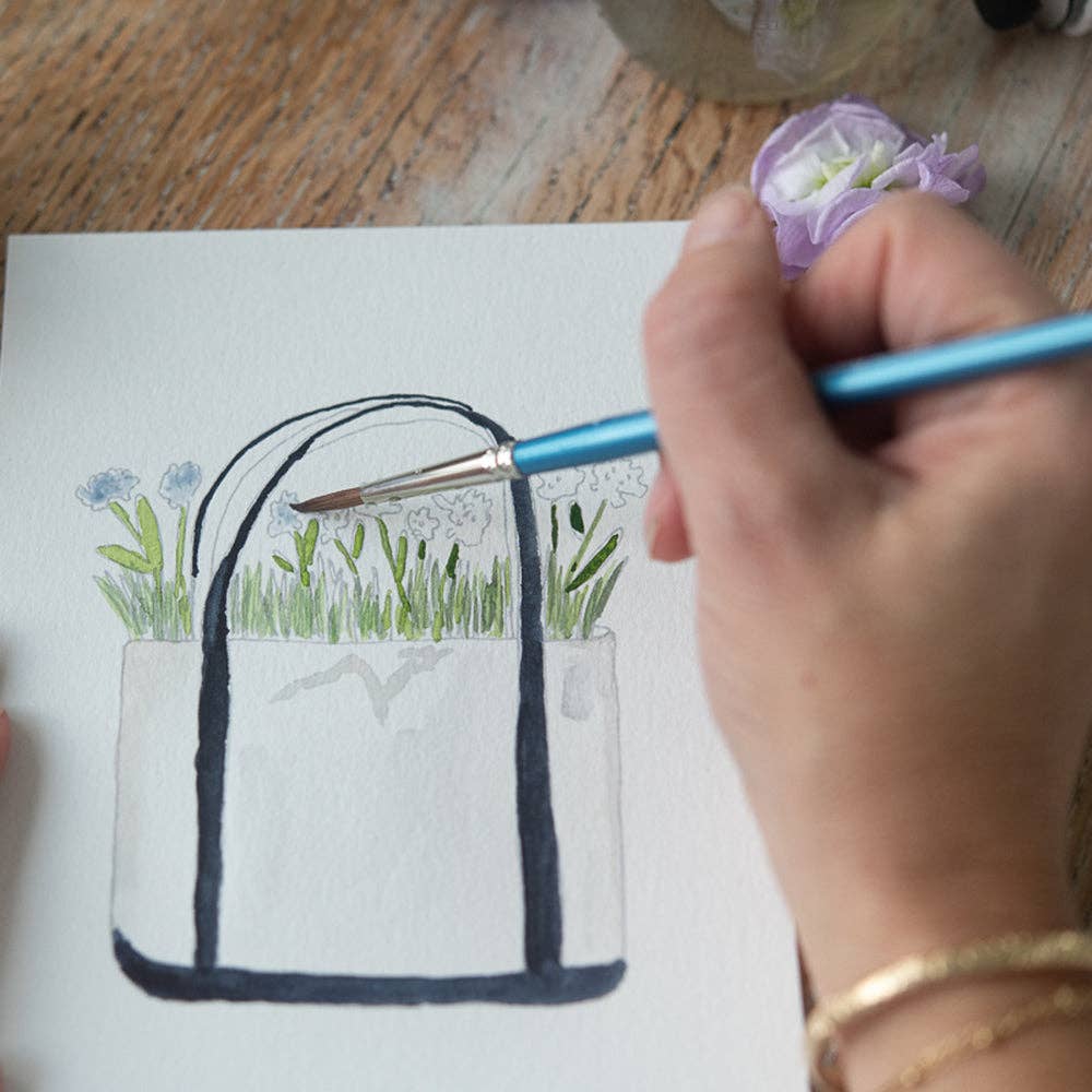 Finding Silver Pennies - Wholesale Paint Set - Paintable Watercolor Flat Note Cards Flowers | Art Kit5