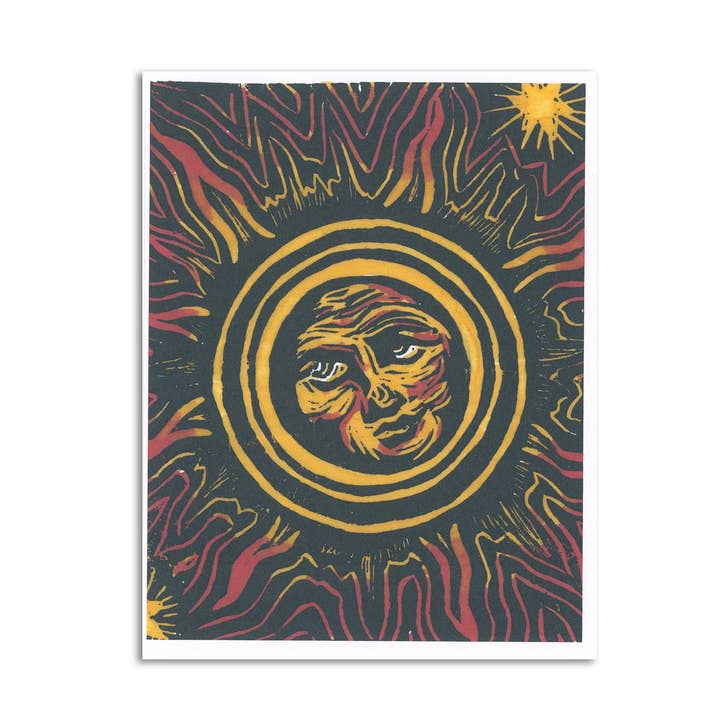 Sapphorica Creations Golden Sun Art Card for wholesale by Sapphorica Creations