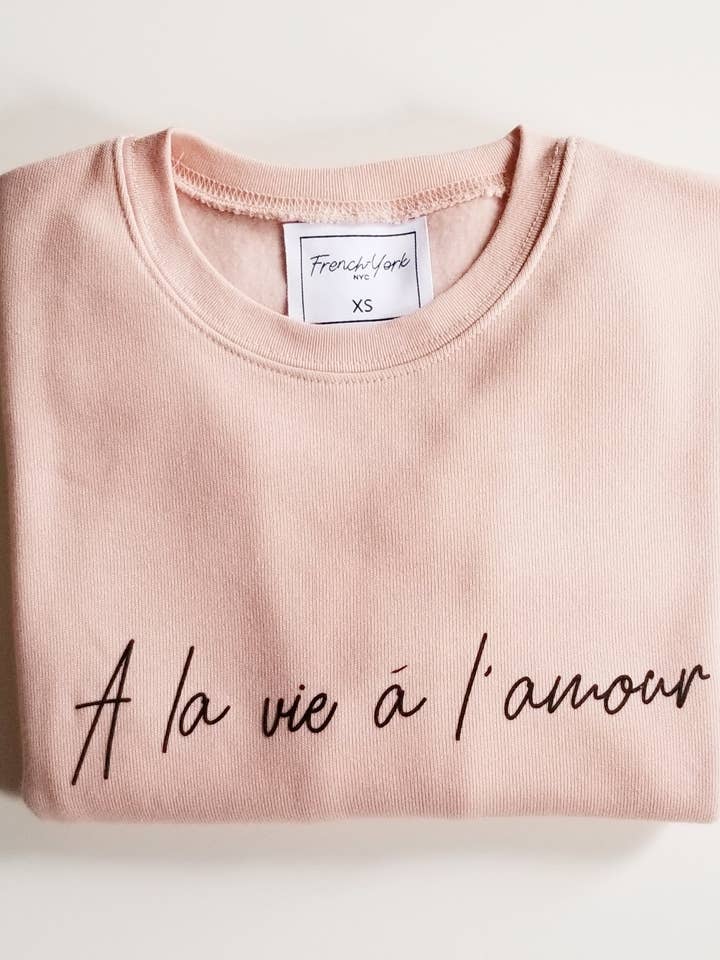 French-York - Wholesale Grafisch sweatshirt - Dames - Trui A la vie à l'amour wom (heren)4