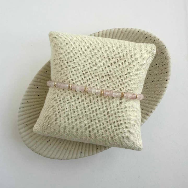 Rose Quartz Ädelsten Armband för wholesale av Hayden B. Jewelry