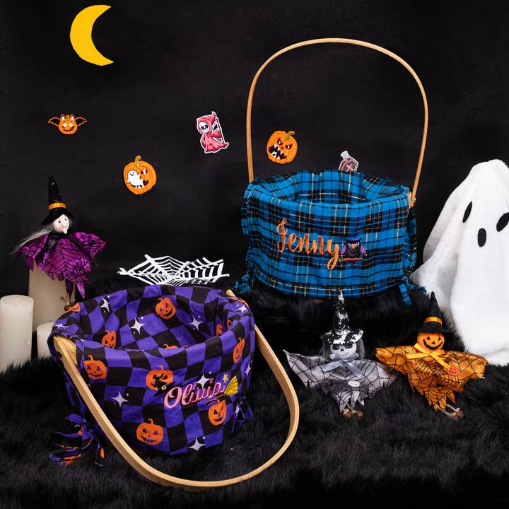 GirlyPirateCo - Wholesale Basket - Handwoven Gift Basket with Fabric Liner for Easter Christmas1