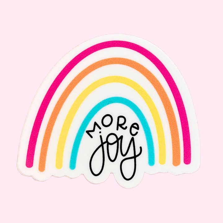 Sticker - More Joy Rainbow for wholesale by All She Wrote Notes