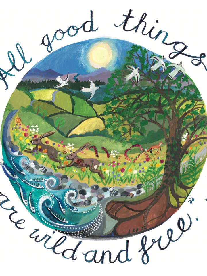 Carte de vœux carrée All Good Things pour la vente par Driftwood Designs
