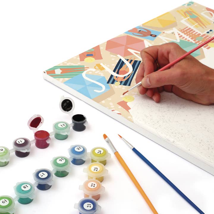 Graine Créative - Wholesale DIY Craft Kit - PAINT BY NUMBER AT THE BEACH2
