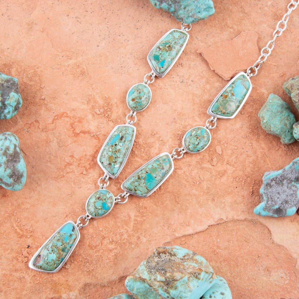 Barse Jewelry - Vendita all'ingrosso Collana con ciondolo/pendaglio - Collana con scritta astratta in vero turchese3