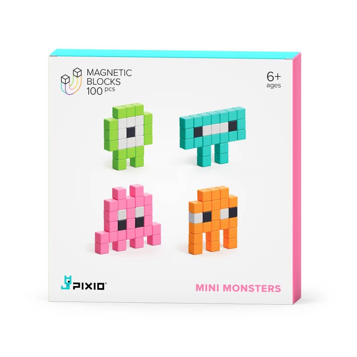 Mini Monsters - 100 pcs Magnetic Block Set for wholesale by PIXIO