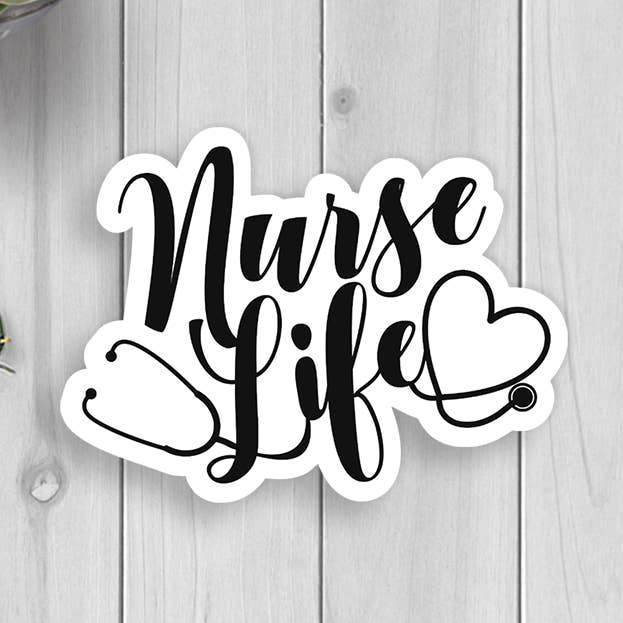 Nurse Life Vinyl Sticker for wholesale by Expression Design Co