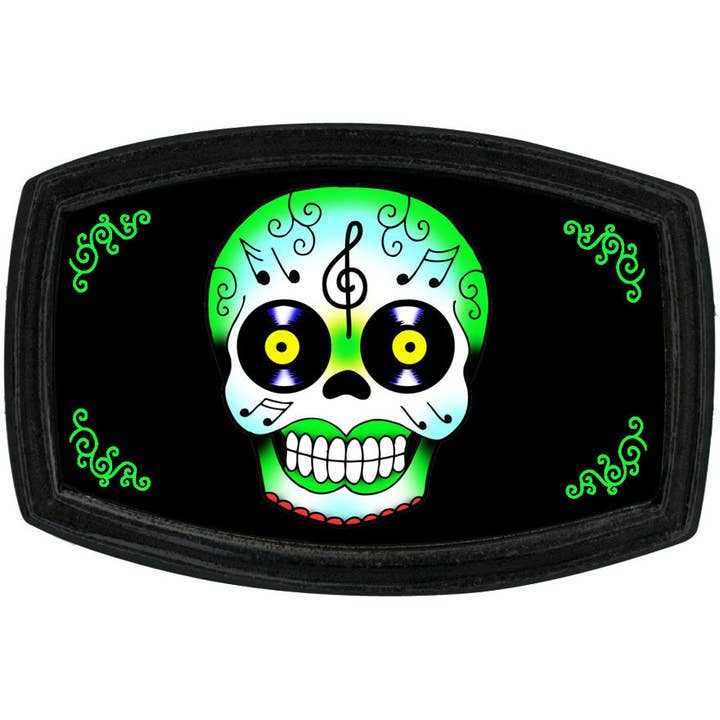 Classic Hardware - Vente Boucle de ceinture – unisexe - Boucle de ceinture - Record Eyes Sugarskull