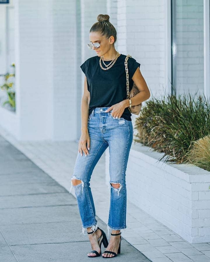 Blau Zerrissene Röhren für den Großhandel auf Faire4