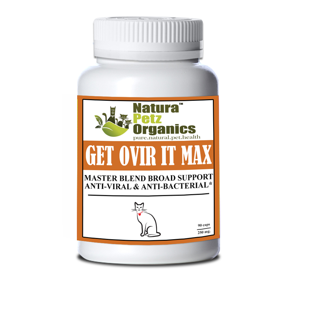 Natura Petz Organics - Wholesale Pet Supplement - Cat/Dog - Get Ovir it Max* Master Blend Broad Spectrum Plant Anti Viral Anti Bacterial for Dogs and Cats*3