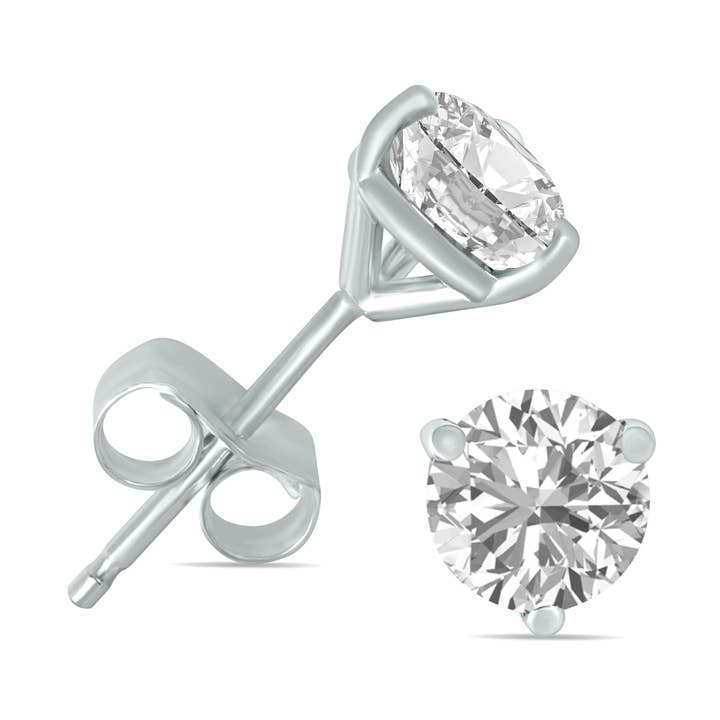 1/3 CTW Laborgezüchtete Diamant-Martini-Ohrringe in 14K Weißgold für den Großhandel von Szul USA LLC