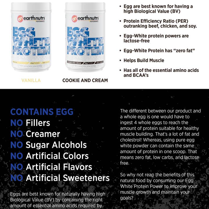 EarthNutri - Wholesale Protein/Superfood Powder - Egg White Protein6