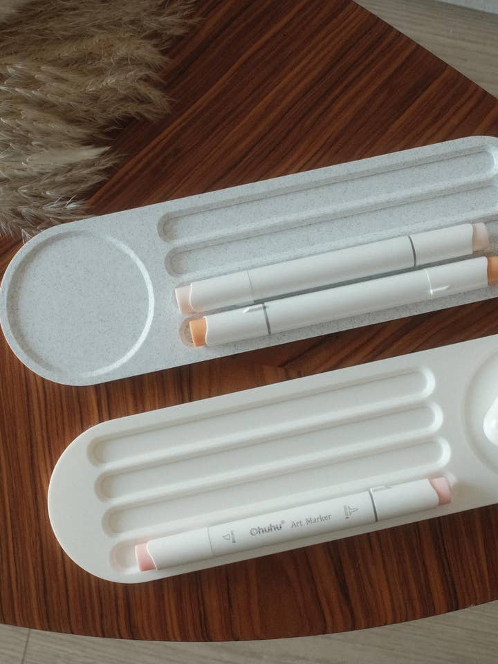 Marmor skrivebordsorganiseringsbakke for engroshandel hos Meora Home