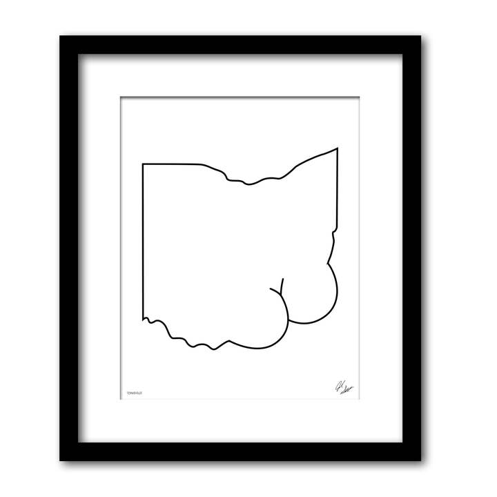 Impression artistique Ohio Gluteus pour la vente par Townsville Art