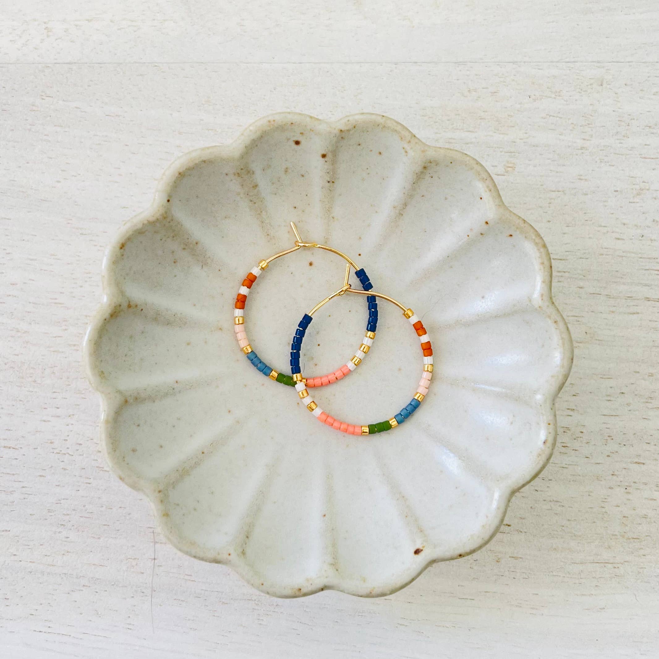 Girls Day Out by Amy Houston - Wholesale Hoop Earrings - Pocket Full of Posies //  miyuki glass beaded hoop earrings2