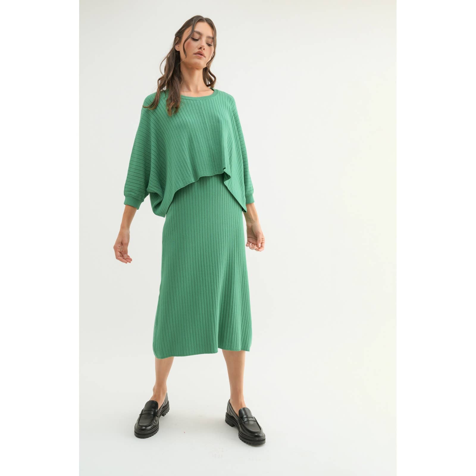 Wishlist Apparel - Wholesale Top & Skirt Set - Women's - RIBBED KNIT TOP AND DRESS SET / WL24-95505