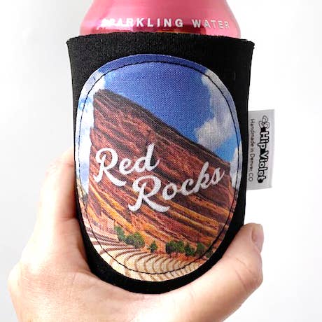 Red Rocks Amphitheatre Can Cooler for wholesale by Hip Violet