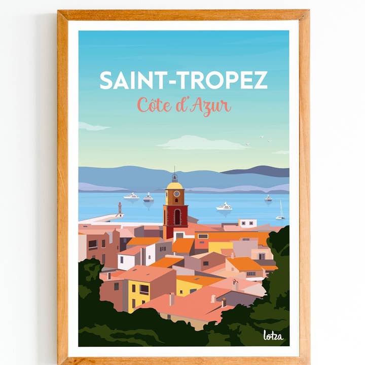 Lotza - Wholesale Poster - Saint-Tropez poster - Jet Set - French Riviera