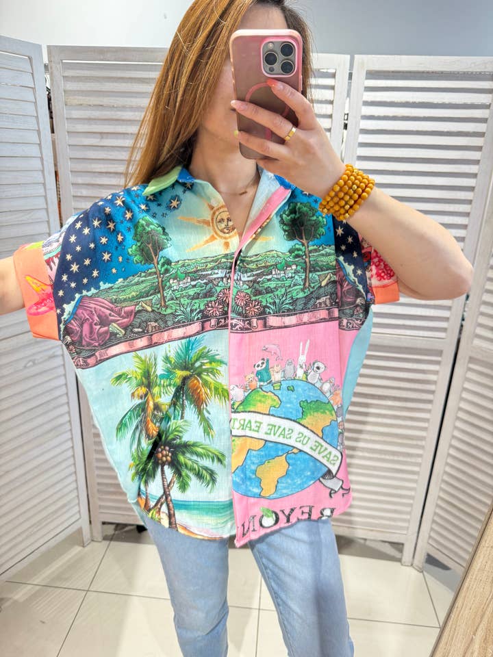 Camicia Stampa Originale - M1195-4 per la vendita all'ingrosso da parte di VICTORIA&ISAAC