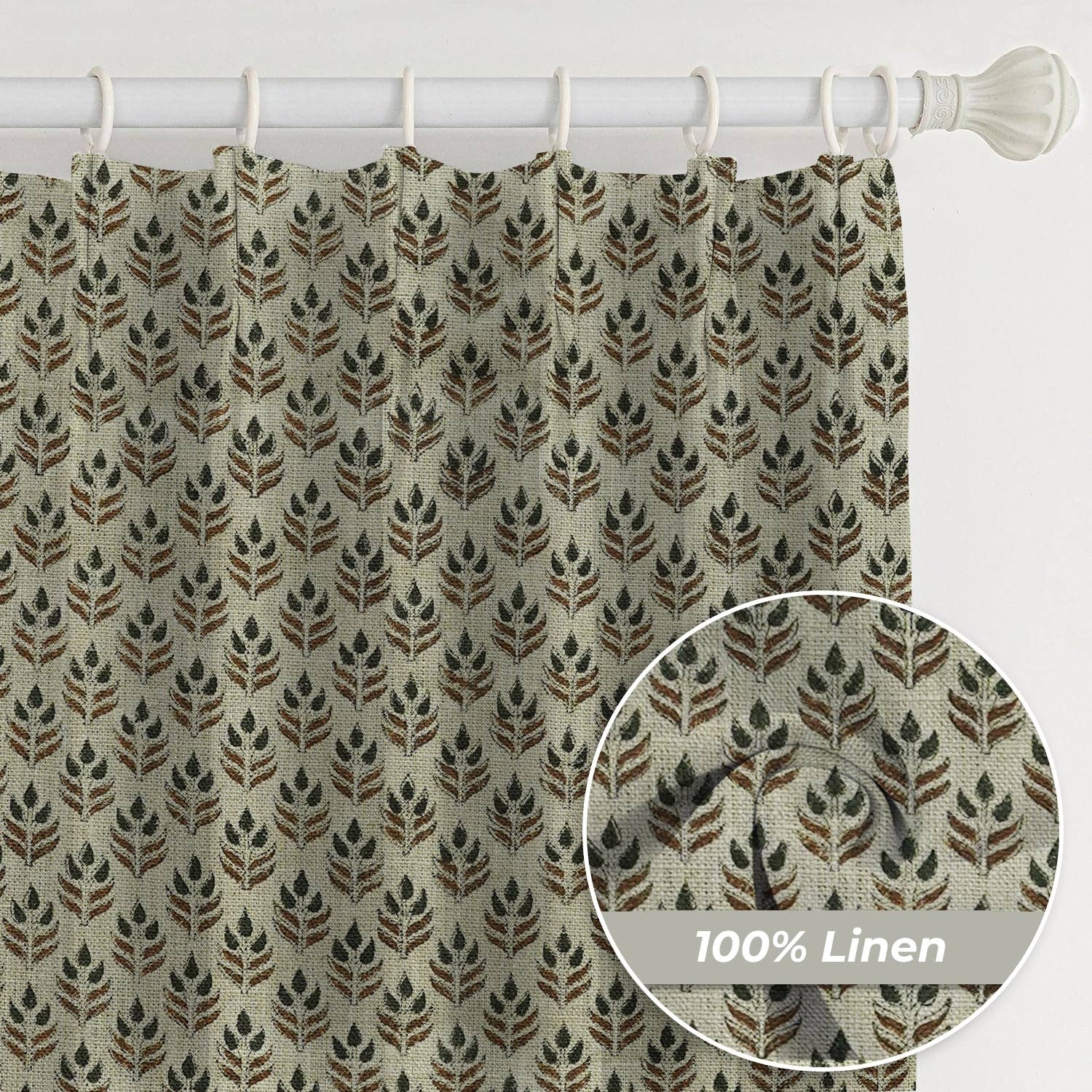 Fabdivine - Vendita all'ingrosso Tende - Tenda in Lino Spesso con Pieghe per Decorazione della Casa - Alia1