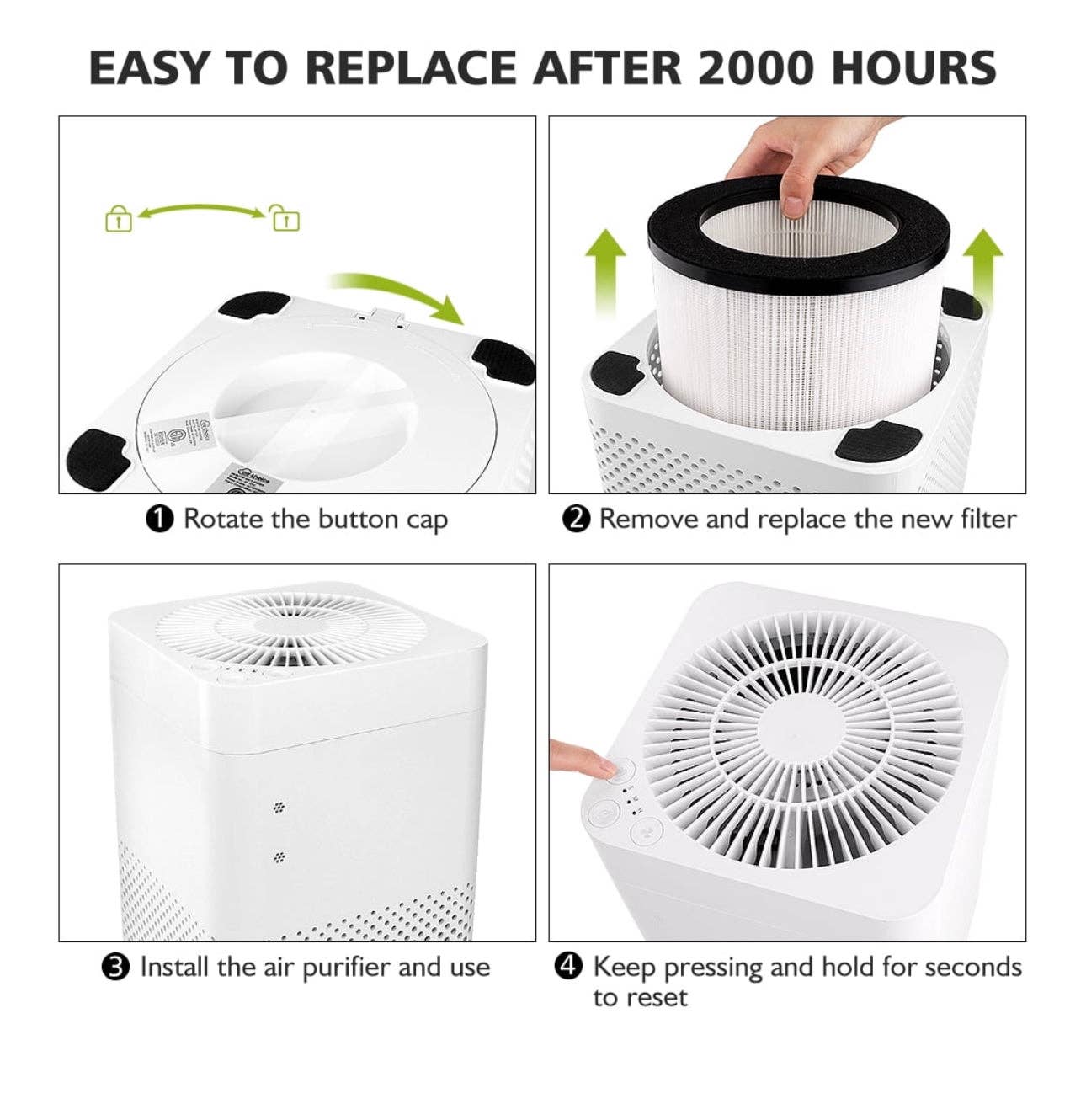 OutdoorSolarOutlet – wholesale Air purifier – Air Purifiers for Home 3-in-1 True HEPA Large Room Air Filter, Air ChoicAir Purifiers for Reduce Pets Dander, Household Odor, Smoke, Dust, Sleep Mode, Auto Mode, Quiet Operation, White12