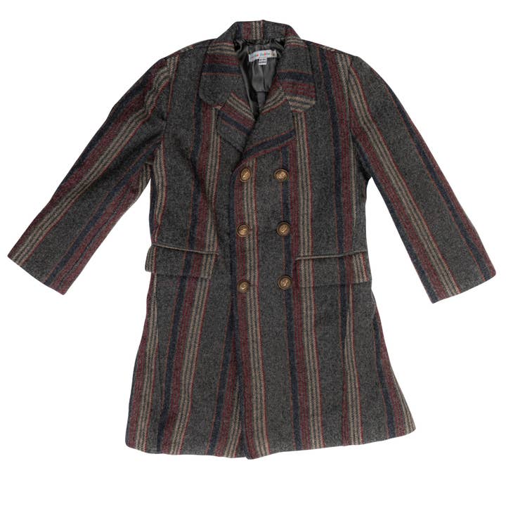 Heritage Grey wool coat for wholesale by Chubba bubba Luxury Children's Fashion