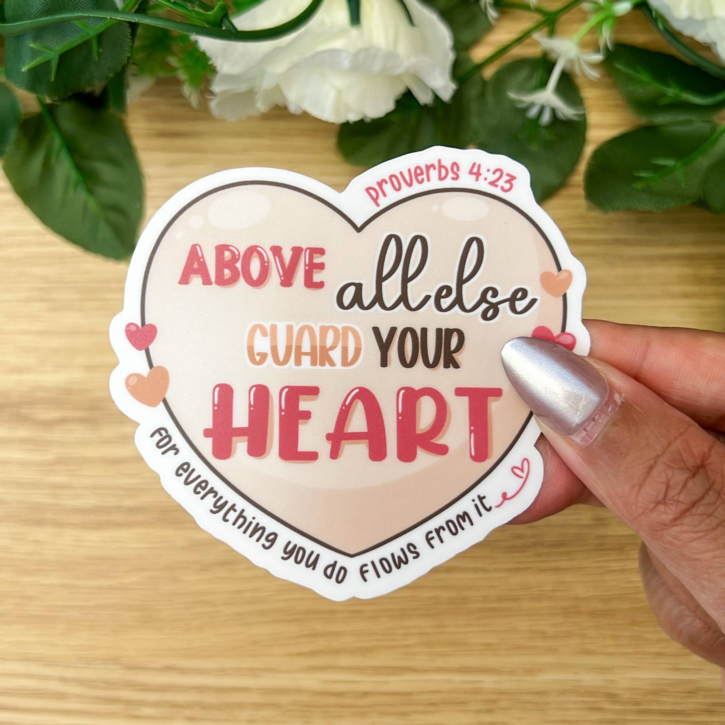 MaeMunchiesCo - Wholesale Sticker - Guard your Heart Proverbs 4:23 Sticker1